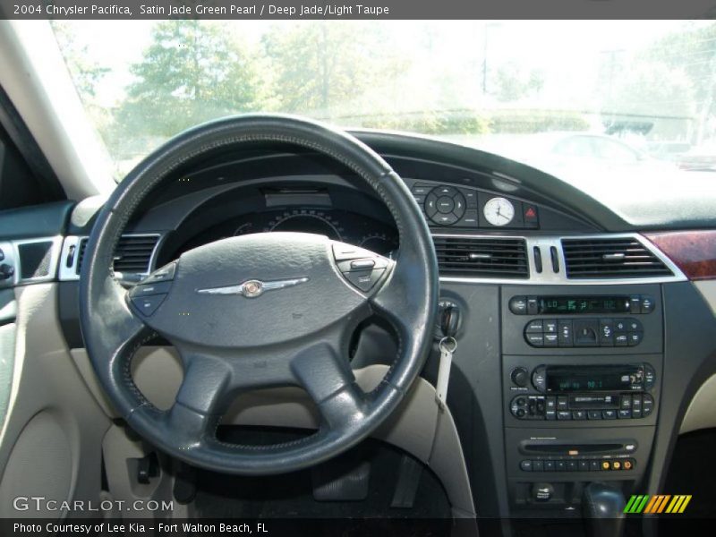 Satin Jade Green Pearl / Deep Jade/Light Taupe 2004 Chrysler Pacifica
