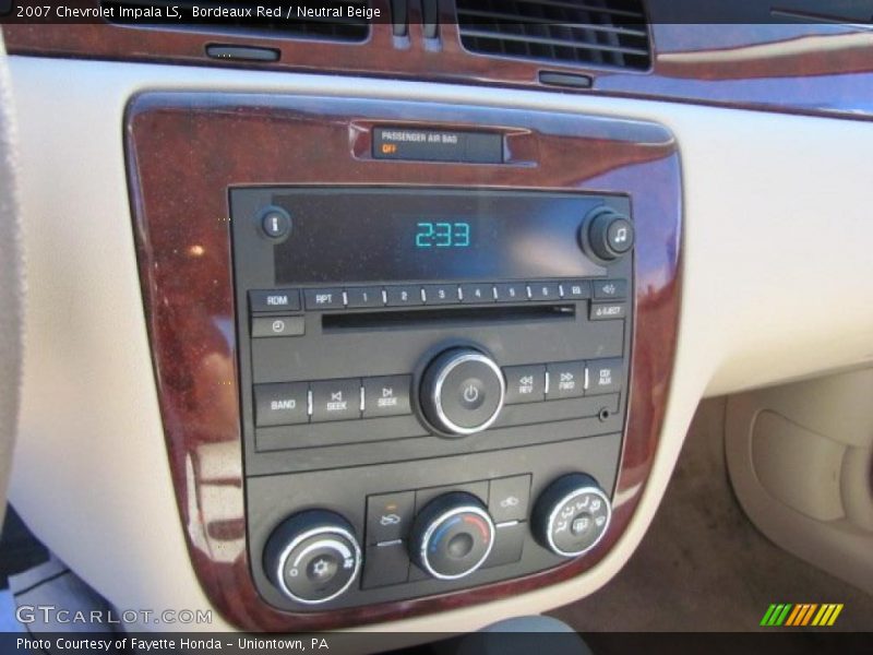 Bordeaux Red / Neutral Beige 2007 Chevrolet Impala LS