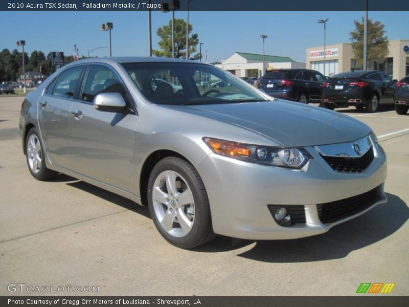 Palladium Metallic / Taupe 2010 Acura TSX Sedan