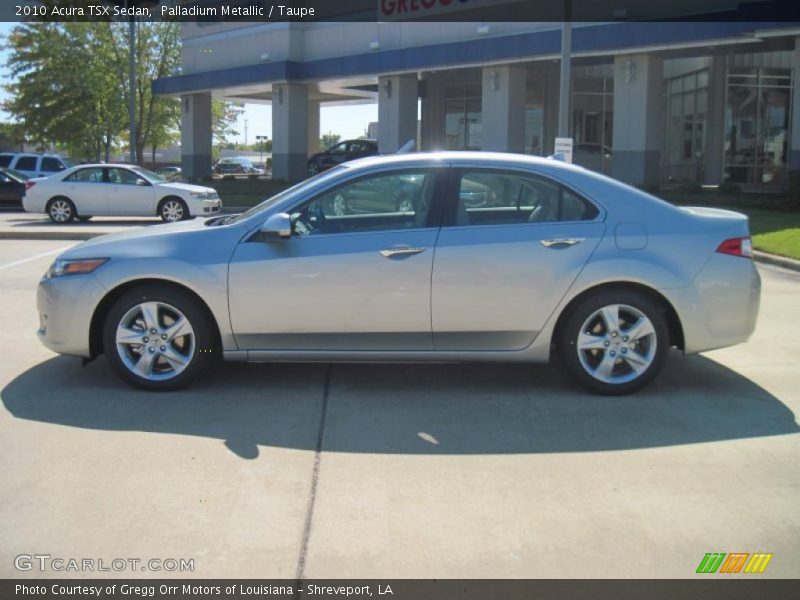 Palladium Metallic / Taupe 2010 Acura TSX Sedan