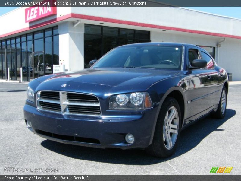 Midnight Blue Pearl / Dark Slate Gray/Light Graystone 2006 Dodge Charger SXT