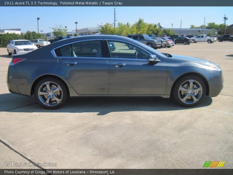 Polished Metal Metallic / Taupe Gray 2011 Acura TL 3.5 Technology