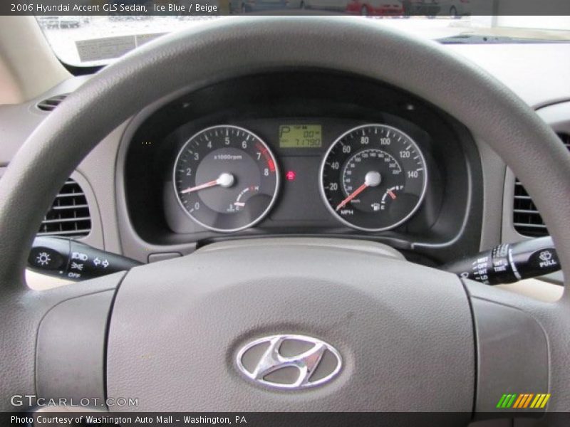 Ice Blue / Beige 2006 Hyundai Accent GLS Sedan