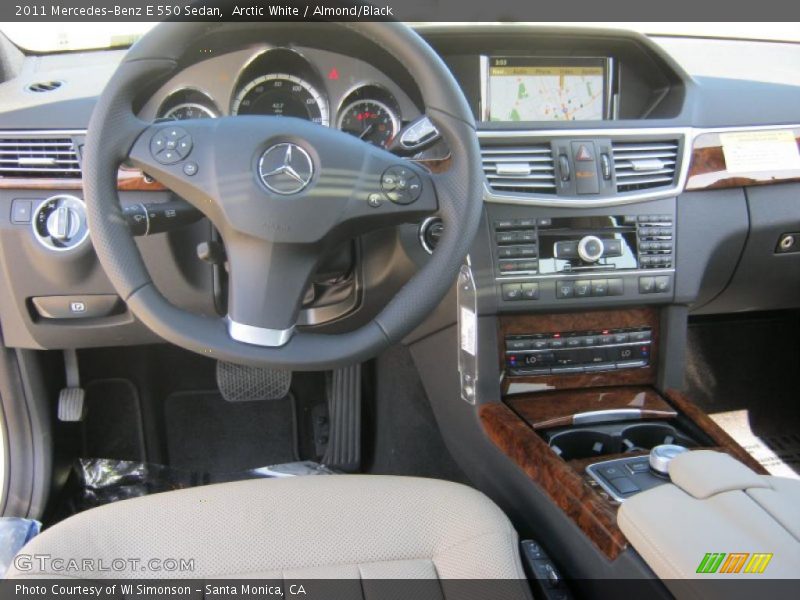 Arctic White / Almond/Black 2011 Mercedes-Benz E 550 Sedan