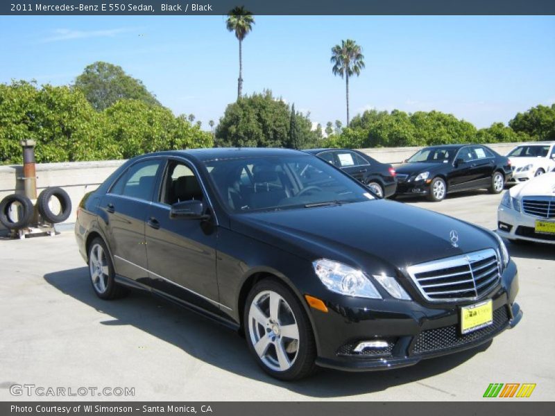 Black / Black 2011 Mercedes-Benz E 550 Sedan