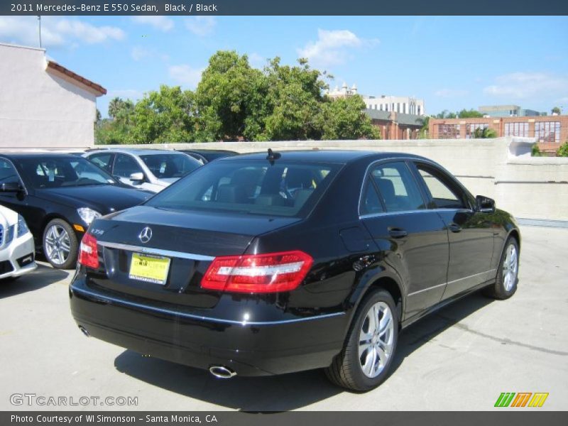 Black / Black 2011 Mercedes-Benz E 550 Sedan