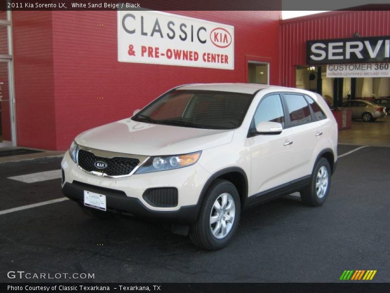 White Sand Beige / Black 2011 Kia Sorento LX