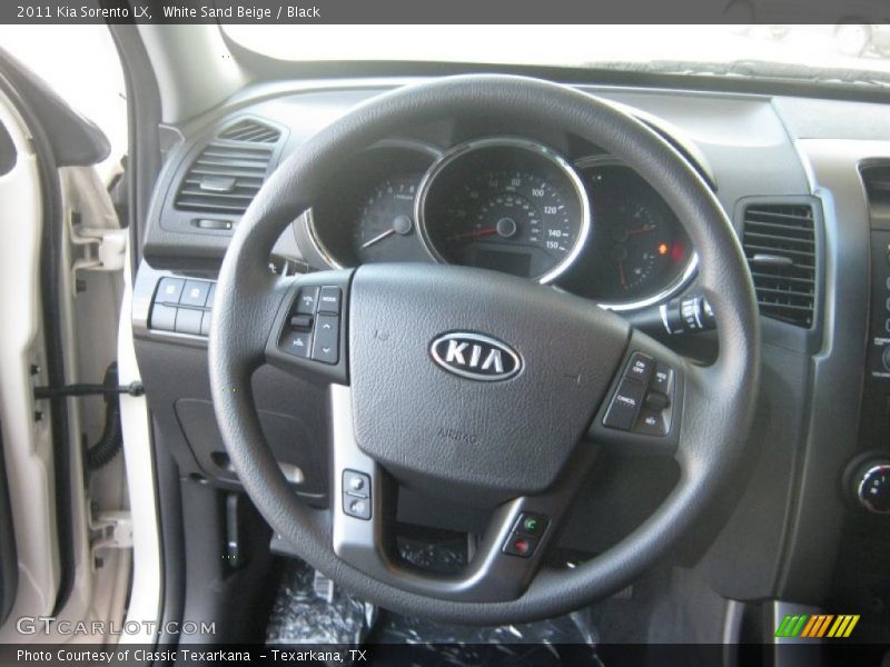 White Sand Beige / Black 2011 Kia Sorento LX