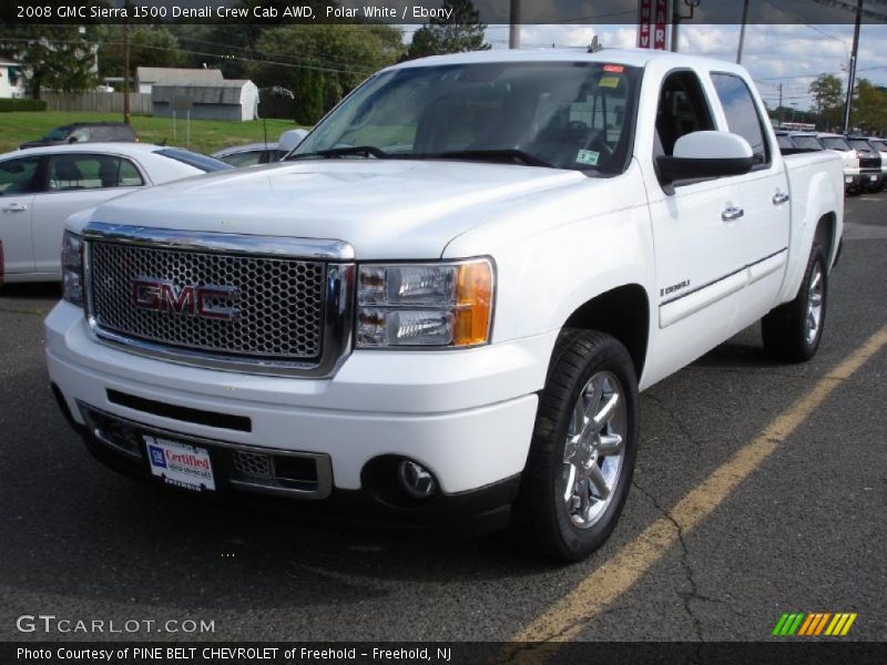 Polar White / Ebony 2008 GMC Sierra 1500 Denali Crew Cab AWD