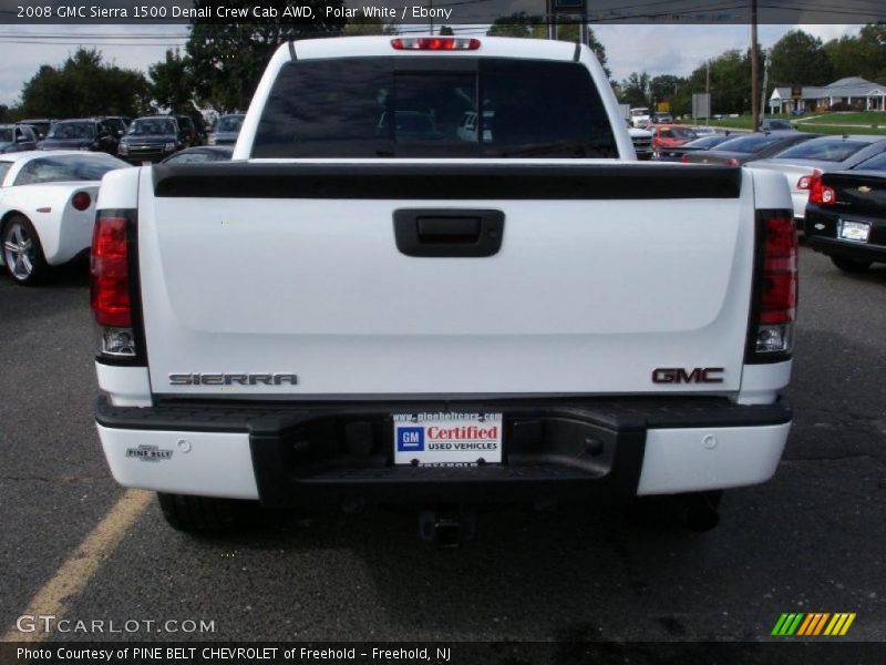 Polar White / Ebony 2008 GMC Sierra 1500 Denali Crew Cab AWD