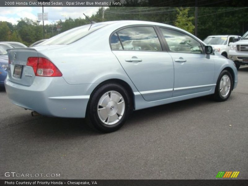 Opal Silver Blue Metallic / Ivory 2008 Honda Civic Hybrid Sedan