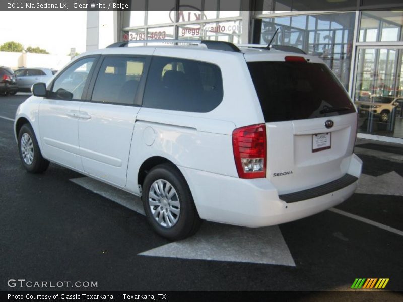 Clear White / Beige 2011 Kia Sedona LX