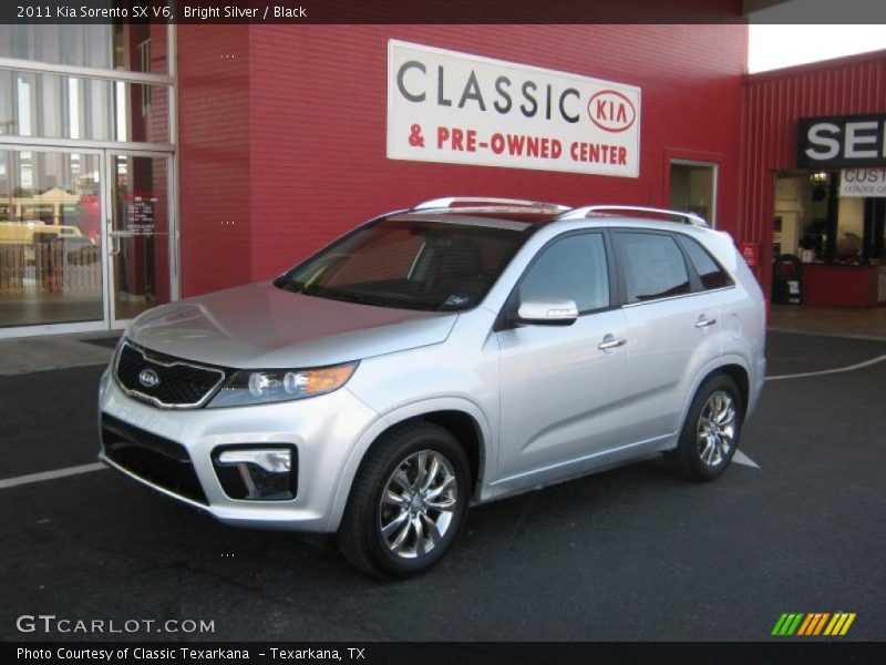 Bright Silver / Black 2011 Kia Sorento SX V6