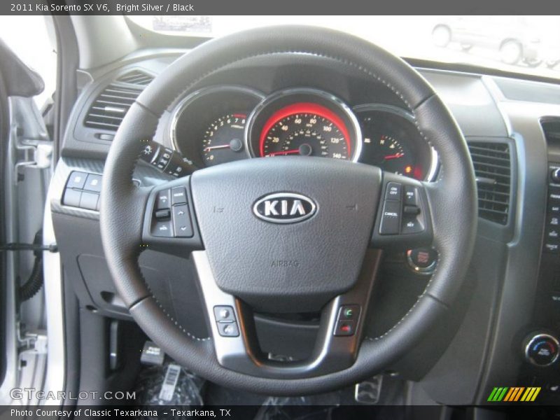 Bright Silver / Black 2011 Kia Sorento SX V6