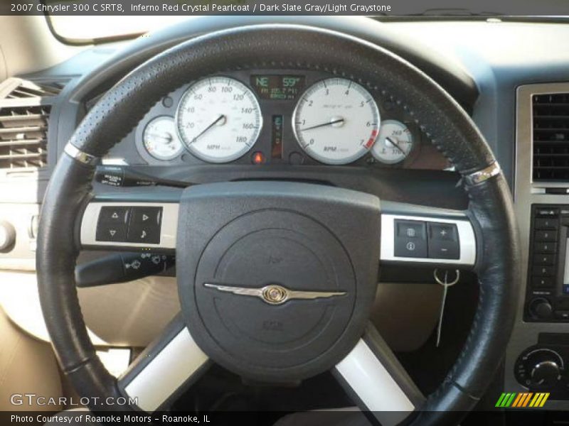Inferno Red Crystal Pearlcoat / Dark Slate Gray/Light Graystone 2007 Chrysler 300 C SRT8