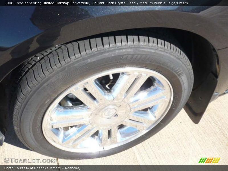 Brilliant Black Crystal Pearl / Medium Pebble Beige/Cream 2008 Chrysler Sebring Limited Hardtop Convertible