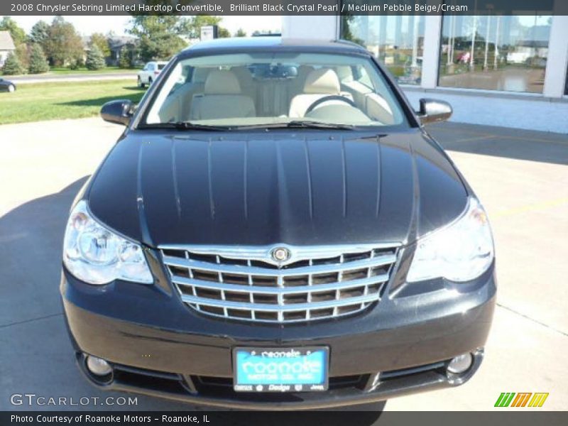 Brilliant Black Crystal Pearl / Medium Pebble Beige/Cream 2008 Chrysler Sebring Limited Hardtop Convertible