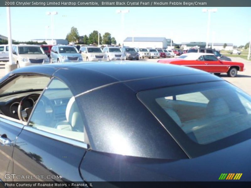 Brilliant Black Crystal Pearl / Medium Pebble Beige/Cream 2008 Chrysler Sebring Limited Hardtop Convertible