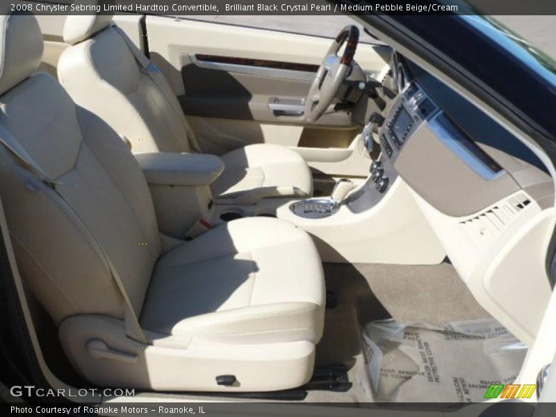 Brilliant Black Crystal Pearl / Medium Pebble Beige/Cream 2008 Chrysler Sebring Limited Hardtop Convertible