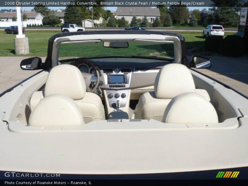 Brilliant Black Crystal Pearl / Medium Pebble Beige/Cream 2008 Chrysler Sebring Limited Hardtop Convertible