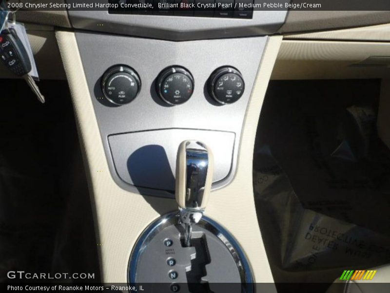 Brilliant Black Crystal Pearl / Medium Pebble Beige/Cream 2008 Chrysler Sebring Limited Hardtop Convertible
