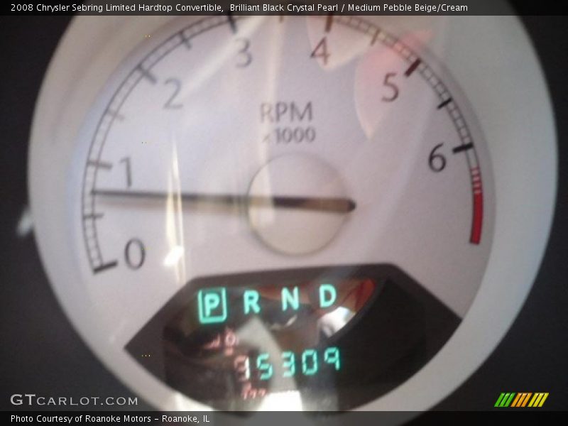 Brilliant Black Crystal Pearl / Medium Pebble Beige/Cream 2008 Chrysler Sebring Limited Hardtop Convertible