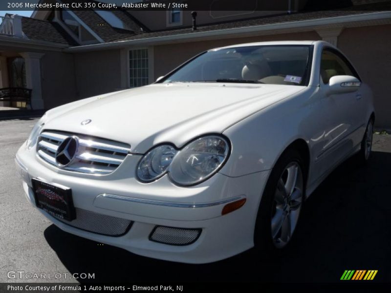 Alabaster White / Stone 2006 Mercedes-Benz CLK 350 Coupe