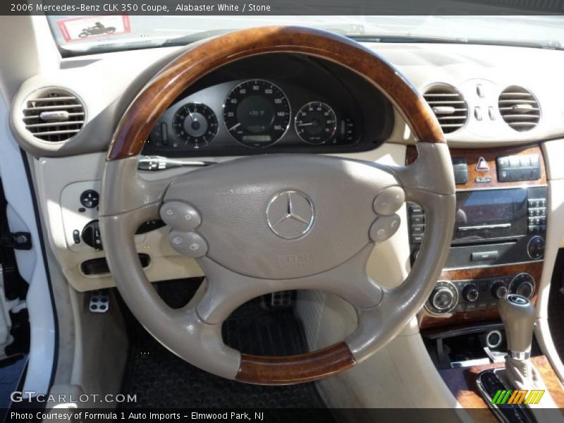 Alabaster White / Stone 2006 Mercedes-Benz CLK 350 Coupe