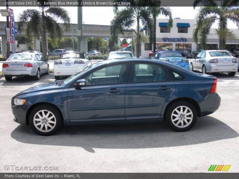 Barents Blue Metallic / Umbra Brown/Quartz Beige 2008 Volvo S40 2.4i
