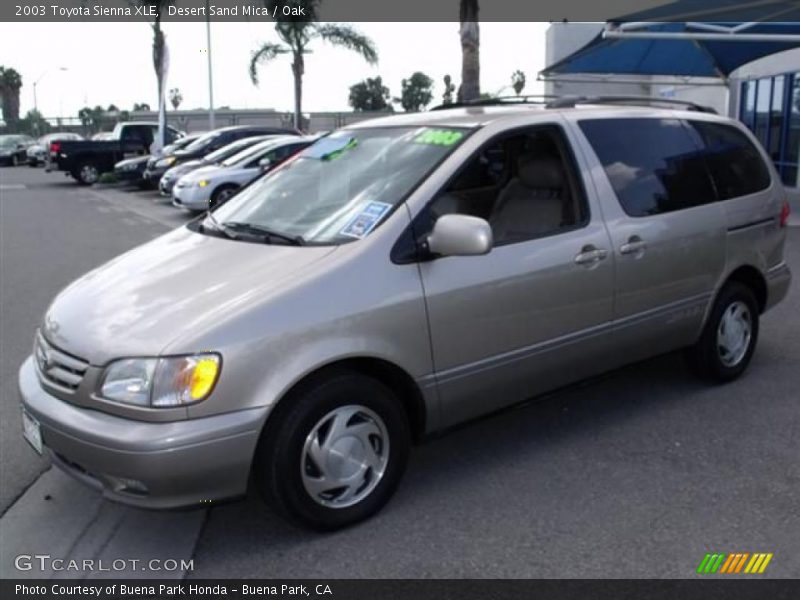 Desert Sand Mica / Oak 2003 Toyota Sienna XLE