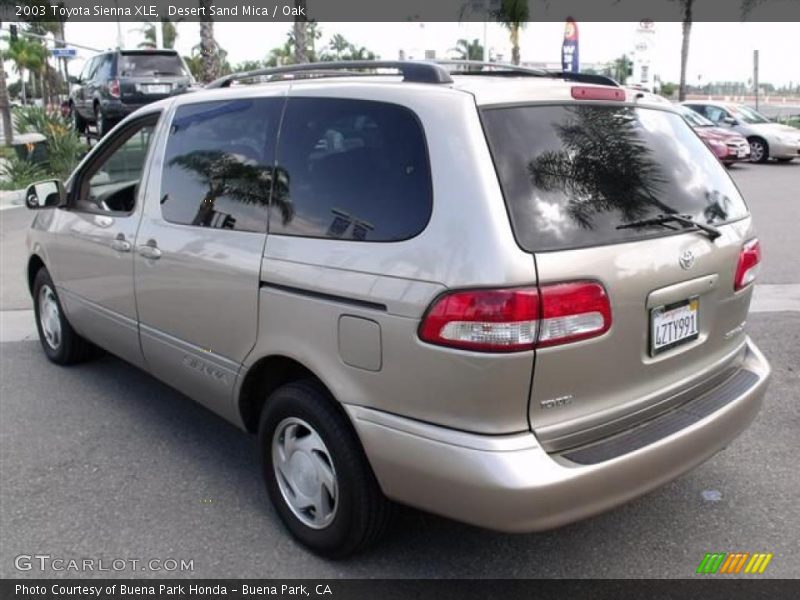 Desert Sand Mica / Oak 2003 Toyota Sienna XLE