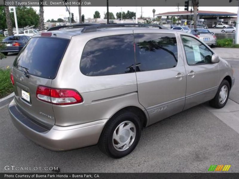 Desert Sand Mica / Oak 2003 Toyota Sienna XLE