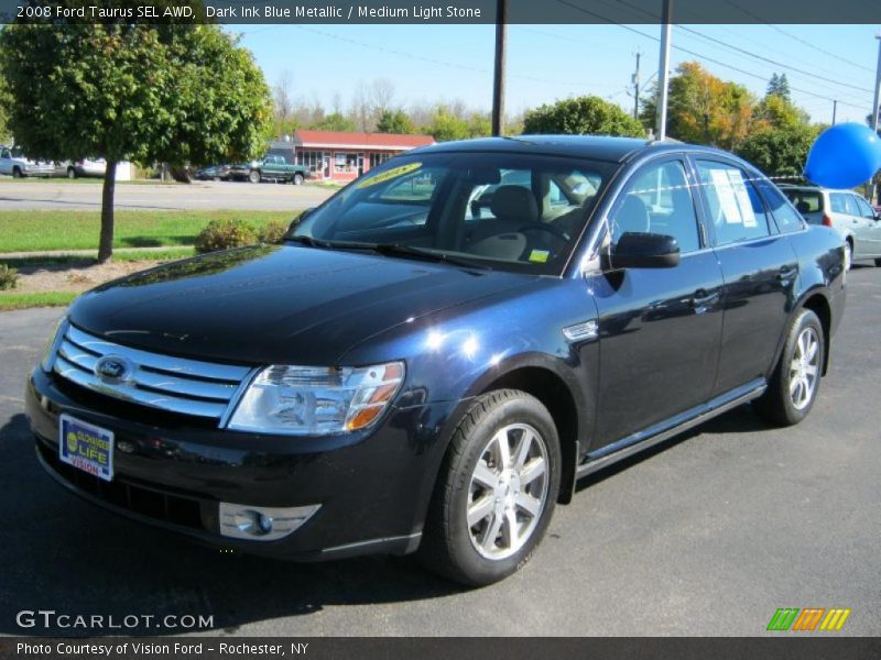 Dark Ink Blue Metallic / Medium Light Stone 2008 Ford Taurus SEL AWD