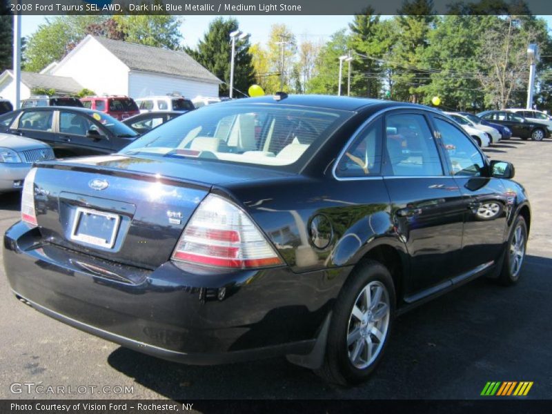 Dark Ink Blue Metallic / Medium Light Stone 2008 Ford Taurus SEL AWD