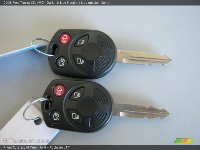 Dark Ink Blue Metallic / Medium Light Stone 2008 Ford Taurus SEL AWD