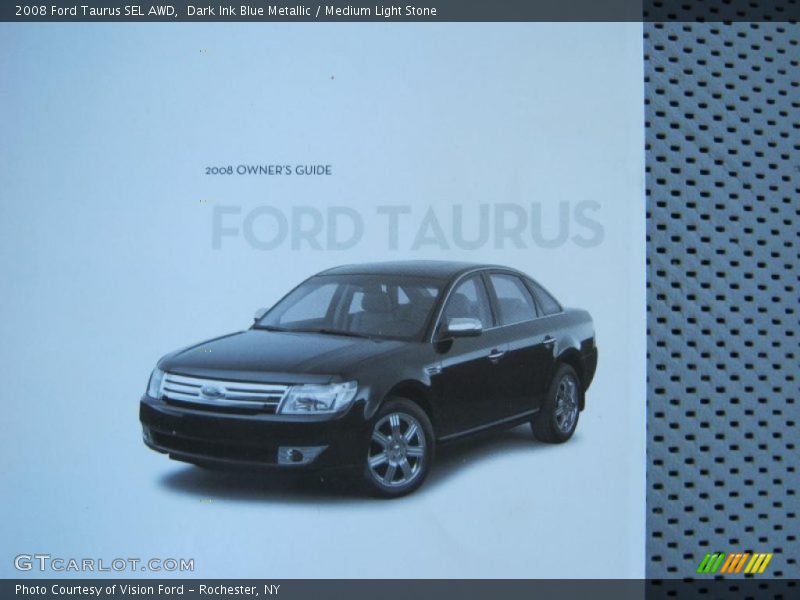 Dark Ink Blue Metallic / Medium Light Stone 2008 Ford Taurus SEL AWD