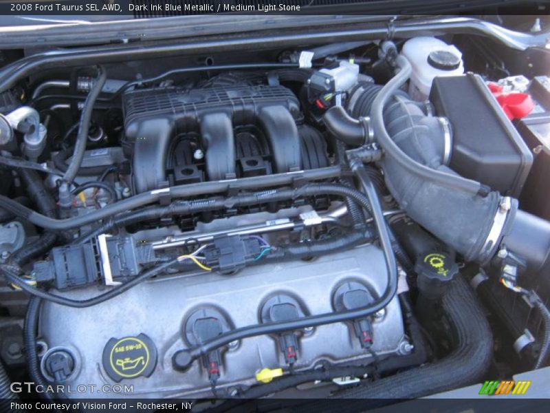 Dark Ink Blue Metallic / Medium Light Stone 2008 Ford Taurus SEL AWD