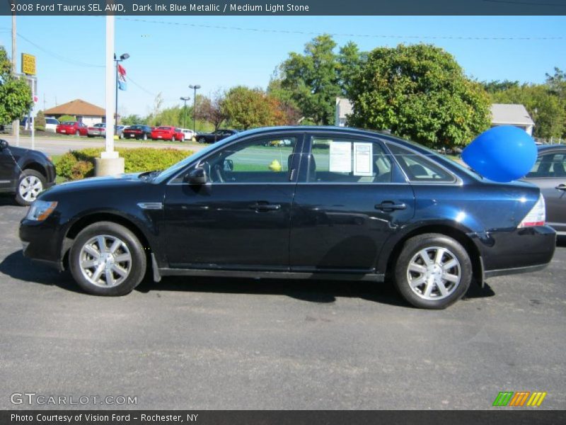 Dark Ink Blue Metallic / Medium Light Stone 2008 Ford Taurus SEL AWD