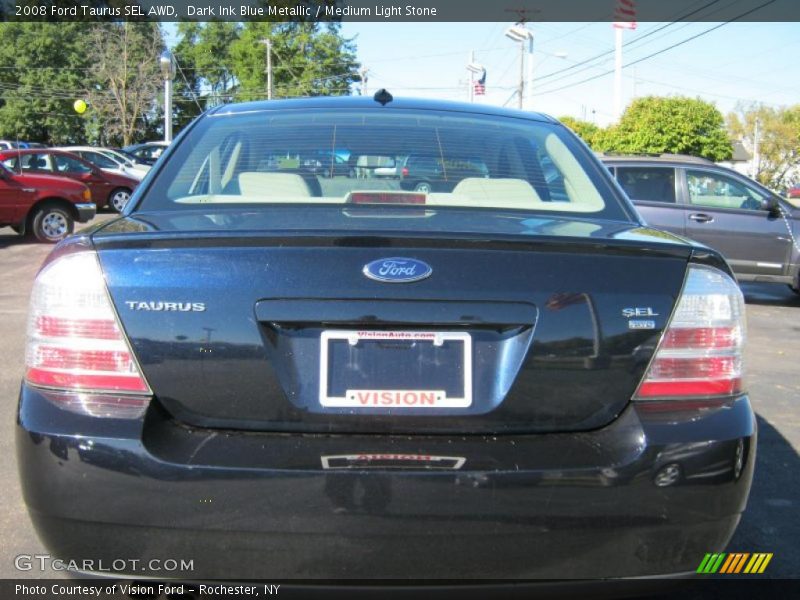 Dark Ink Blue Metallic / Medium Light Stone 2008 Ford Taurus SEL AWD