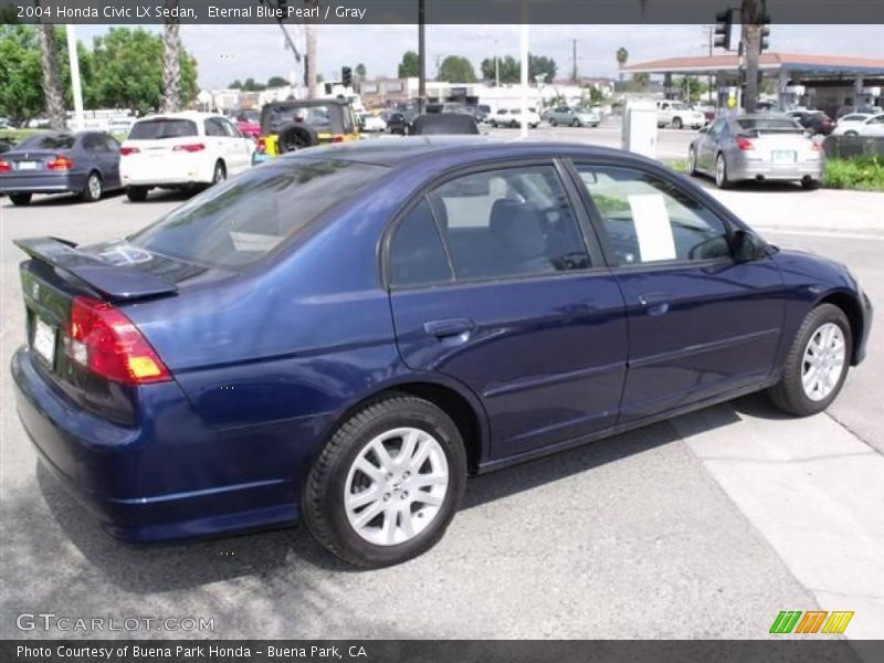 Eternal Blue Pearl / Gray 2004 Honda Civic LX Sedan