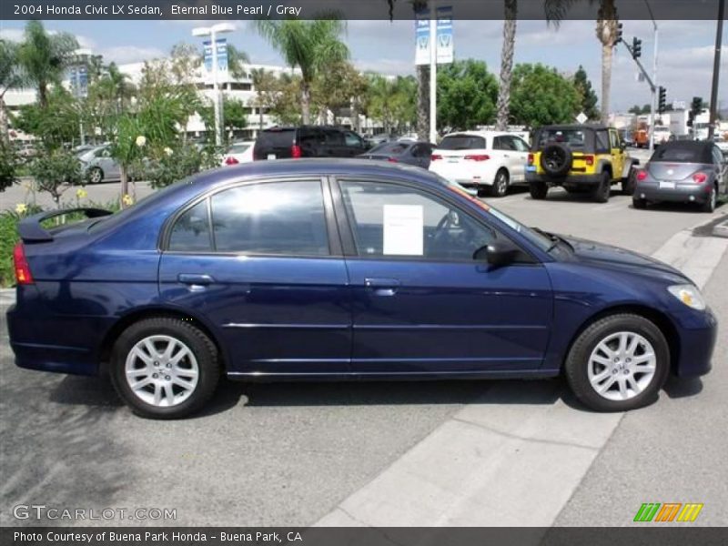 Eternal Blue Pearl / Gray 2004 Honda Civic LX Sedan