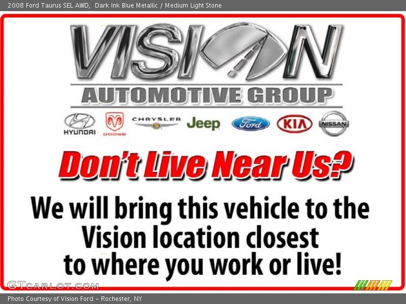 Dark Ink Blue Metallic / Medium Light Stone 2008 Ford Taurus SEL AWD