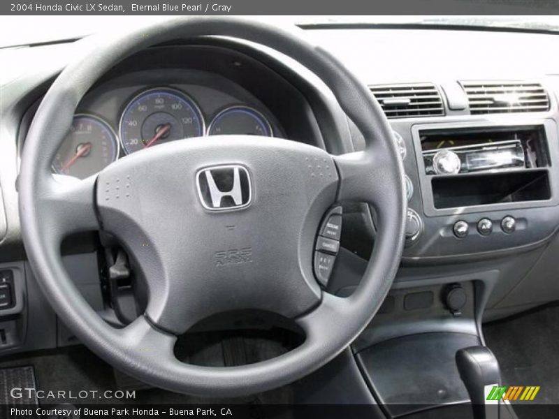 Eternal Blue Pearl / Gray 2004 Honda Civic LX Sedan