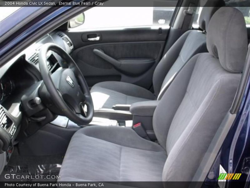 Eternal Blue Pearl / Gray 2004 Honda Civic LX Sedan