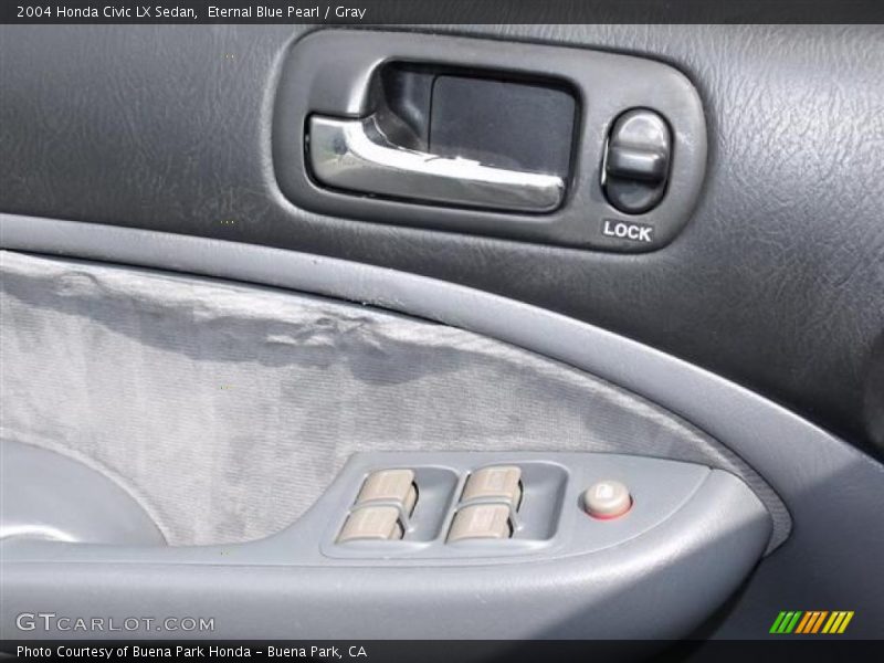 Eternal Blue Pearl / Gray 2004 Honda Civic LX Sedan
