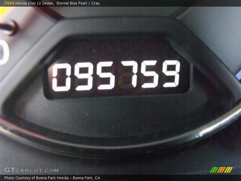 Eternal Blue Pearl / Gray 2004 Honda Civic LX Sedan