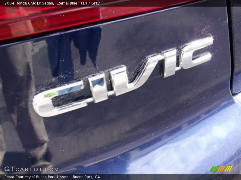 Eternal Blue Pearl / Gray 2004 Honda Civic LX Sedan