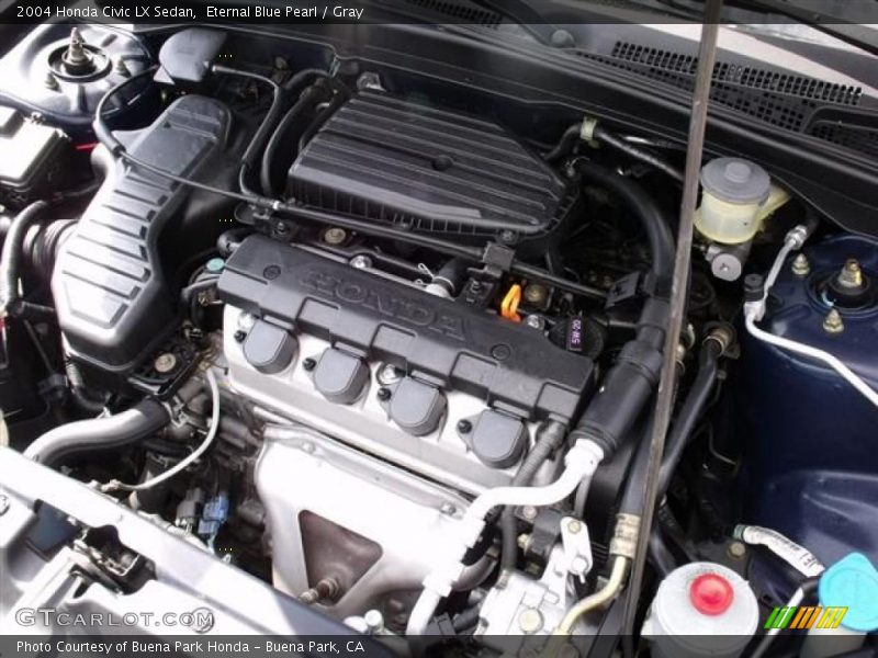 Eternal Blue Pearl / Gray 2004 Honda Civic LX Sedan