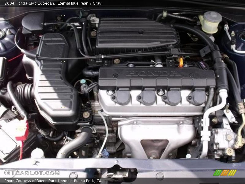 Eternal Blue Pearl / Gray 2004 Honda Civic LX Sedan
