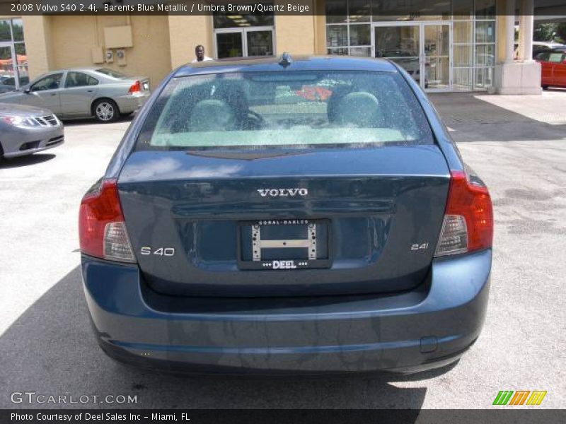 Barents Blue Metallic / Umbra Brown/Quartz Beige 2008 Volvo S40 2.4i